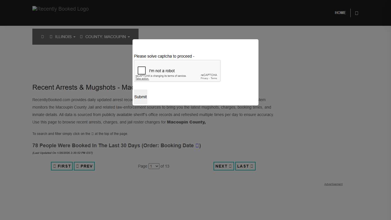 Macoupin County, Illinois Mugshots RecentlyBooked.com